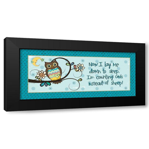 Counting Owls Black Modern Wood Framed Art Print with Double Matting by Moulton, Jo