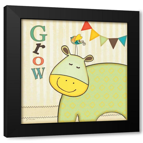 Grow Black Modern Wood Framed Art Print with Double Matting by Moulton, Jo