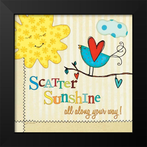 Sunshine Black Modern Wood Framed Art Print by Moulton, Jo