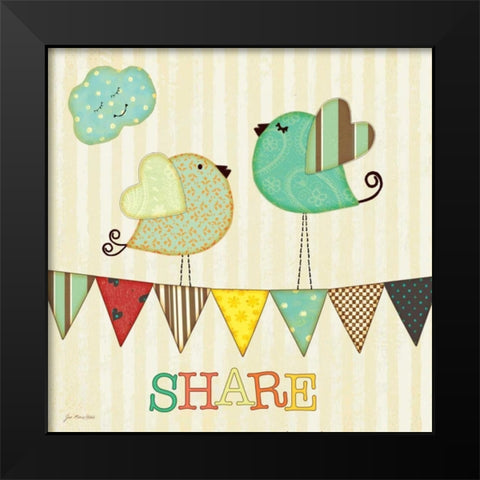 Share Black Modern Wood Framed Art Print by Moulton, Jo