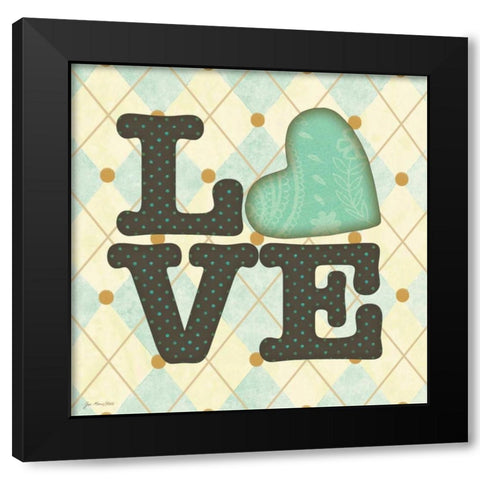 Love Boys Black Modern Wood Framed Art Print by Moulton, Jo