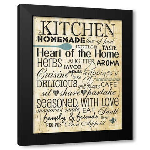 Kitchen Black Modern Wood Framed Art Print by Moulton, Jo