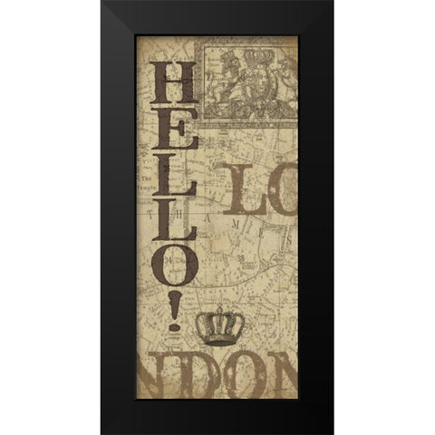 Queens Hello! Black Modern Wood Framed Art Print by Moulton, Jo