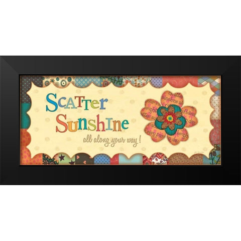 Sunshine All Along Black Modern Wood Framed Art Print by Moulton, Jo