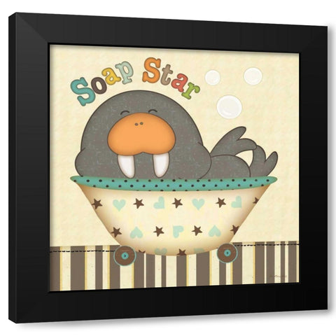 Soap Star Black Modern Wood Framed Art Print with Double Matting by Moulton, Jo