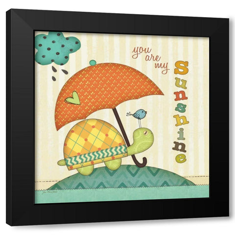 Turtle Black Modern Wood Framed Art Print with Double Matting by Moulton, Jo