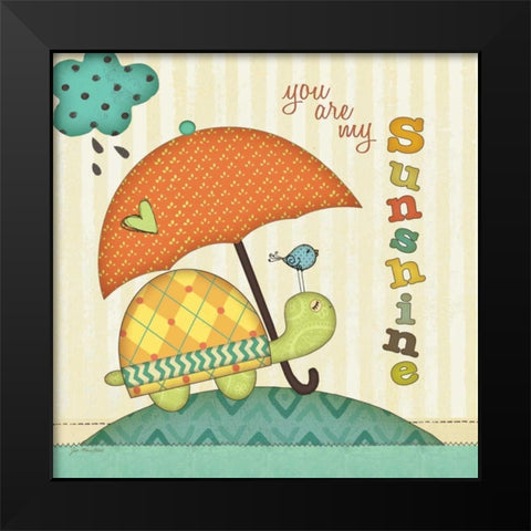 Turtle Black Modern Wood Framed Art Print by Moulton, Jo