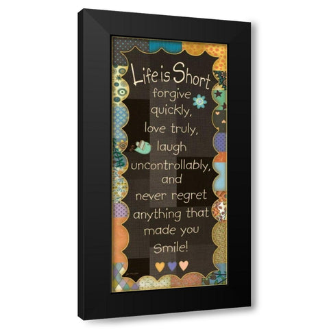 Life is Bright Black Modern Wood Framed Art Print with Double Matting by Moulton, Jo