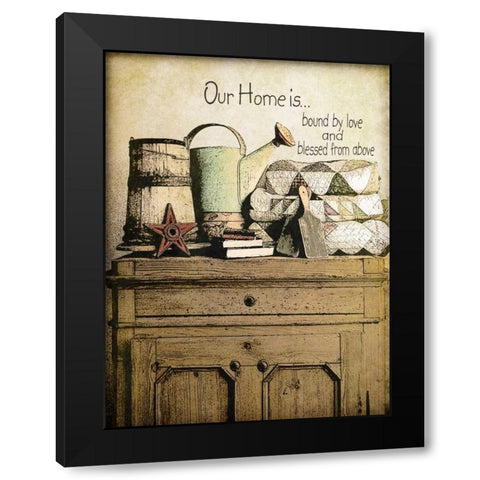 Home Black Modern Wood Framed Art Print with Double Matting by Moulton, Jo