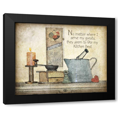 My Kitchen Black Modern Wood Framed Art Print with Double Matting by Moulton, Jo