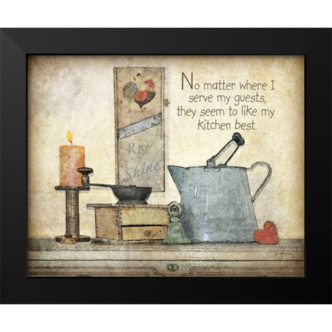 My Kitchen Black Modern Wood Framed Art Print by Moulton, Jo