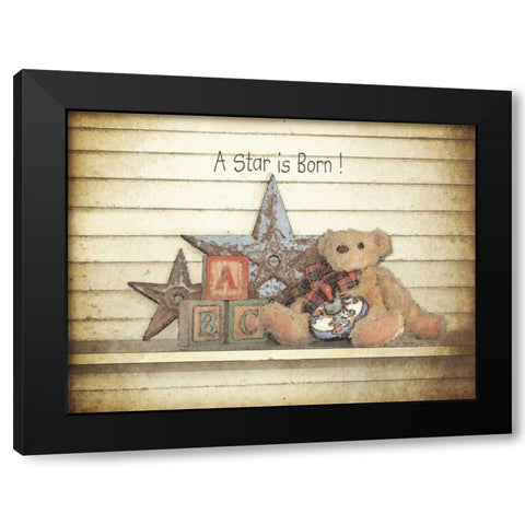 A Star is Born Black Modern Wood Framed Art Print with Double Matting by Moulton, Jo