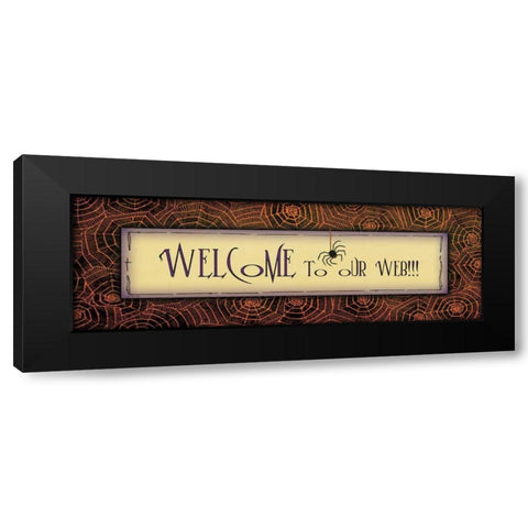 Welcome to Our Web Black Modern Wood Framed Art Print with Double Matting by Moulton, Jo