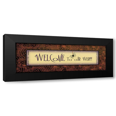 Welcome to Our Web Black Modern Wood Framed Art Print by Moulton, Jo