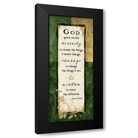 God Grant Me the Serenity Black Modern Wood Framed Art Print by Pugh, Jennifer