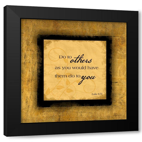 Golden Rule Black Modern Wood Framed Art Print with Double Matting by Pugh, Jennifer