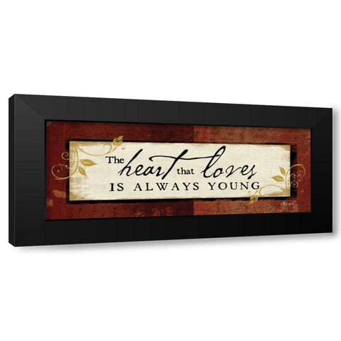 The Heart That Loves Black Modern Wood Framed Art Print by Pugh, Jennifer