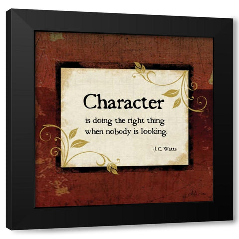 Character Black Modern Wood Framed Art Print by Pugh, Jennifer