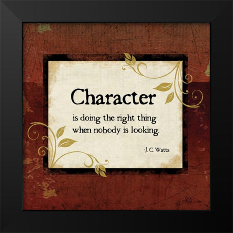 Character Black Modern Wood Framed Art Print by Pugh, Jennifer