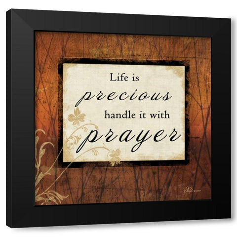 Life is Precious Black Modern Wood Framed Art Print with Double Matting by Pugh, Jennifer