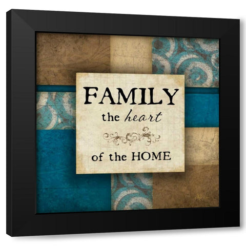 Family Black Modern Wood Framed Art Print with Double Matting by Pugh, Jennifer