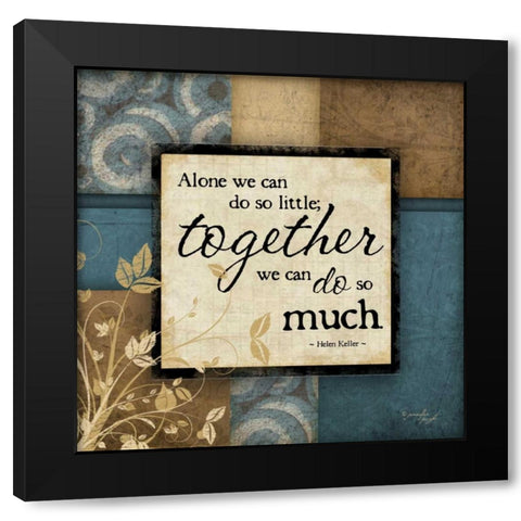 Together Black Modern Wood Framed Art Print with Double Matting by Pugh, Jennifer