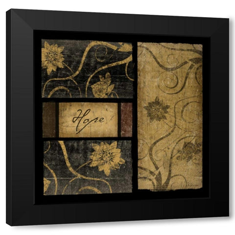 Hope Black Modern Wood Framed Art Print with Double Matting by Pugh, Jennifer