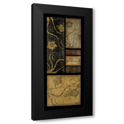 Cherish Black Modern Wood Framed Art Print with Double Matting by Pugh, Jennifer