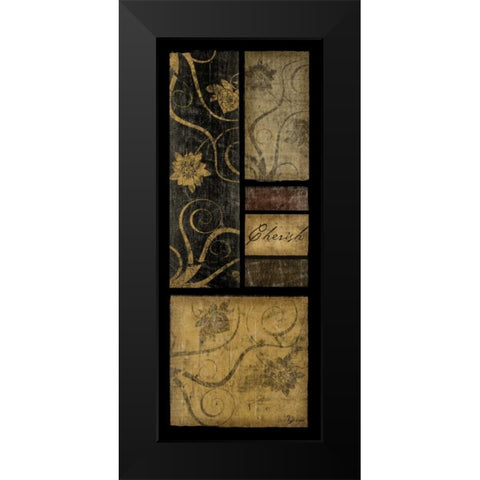 Cherish Black Modern Wood Framed Art Print by Pugh, Jennifer