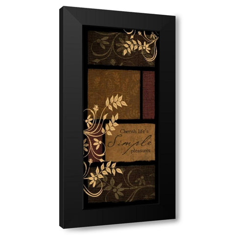 Simple Pleasures Black Modern Wood Framed Art Print by Pugh, Jennifer