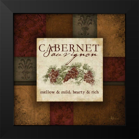 Cabernet Black Modern Wood Framed Art Print by Pugh, Jennifer