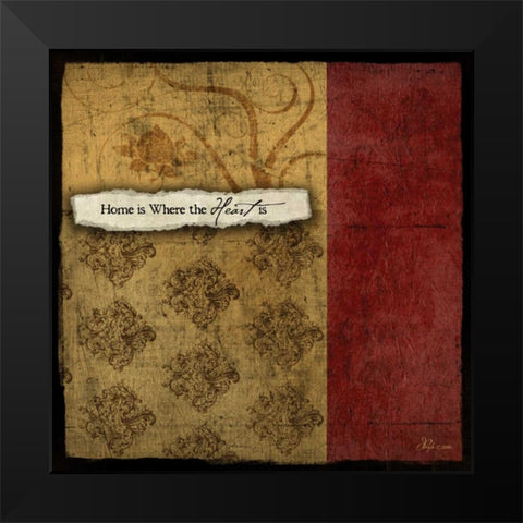 Home Black Modern Wood Framed Art Print by Pugh, Jennifer