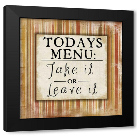 Todays Menu Black Modern Wood Framed Art Print with Double Matting by Pugh, Jennifer