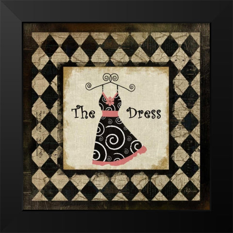 The Dress Black Modern Wood Framed Art Print by Pugh, Jennifer