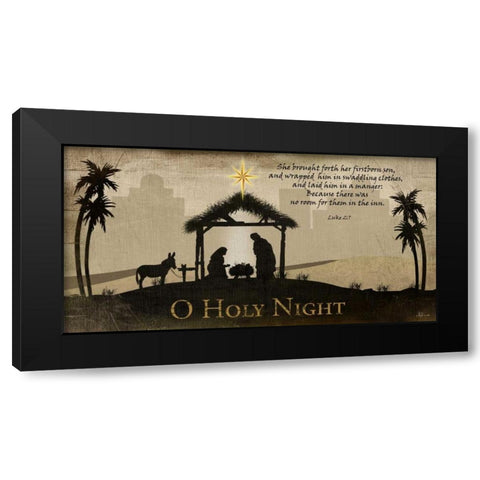 Oh Holy Night Black Modern Wood Framed Art Print with Double Matting by Pugh, Jennifer