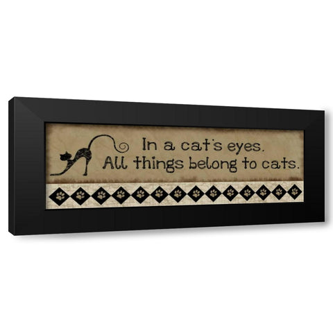 In a Cats Eyes Black Modern Wood Framed Art Print with Double Matting by Pugh, Jennifer