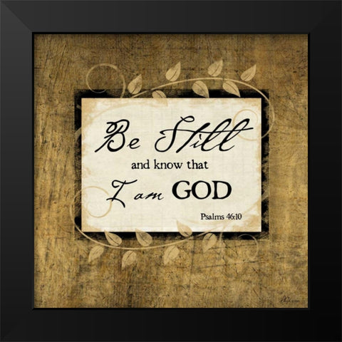 Be Still Black Modern Wood Framed Art Print by Pugh, Jennifer