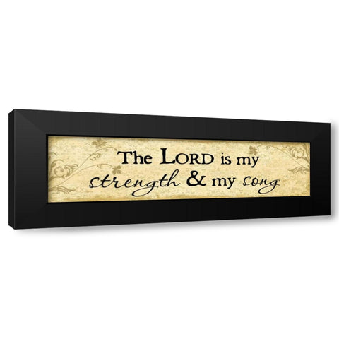 Lord is My Strength Black Modern Wood Framed Art Print with Double Matting by Pugh, Jennifer