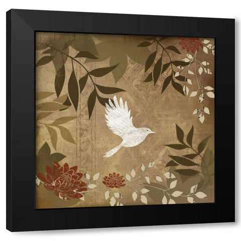 Bird II Black Modern Wood Framed Art Print with Double Matting by Pugh, Jennifer