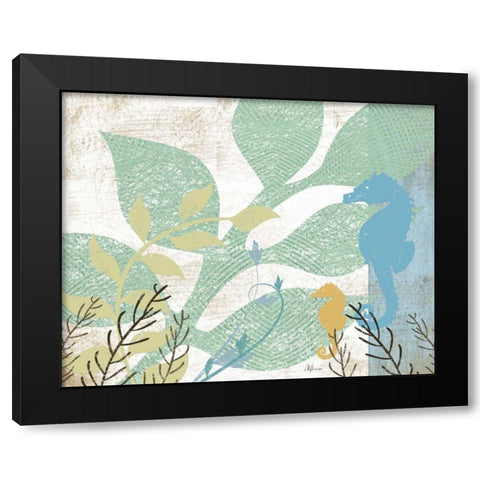 Sea Life I Black Modern Wood Framed Art Print with Double Matting by Pugh, Jennifer