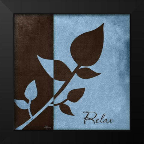 Relax Black Modern Wood Framed Art Print by Pugh, Jennifer