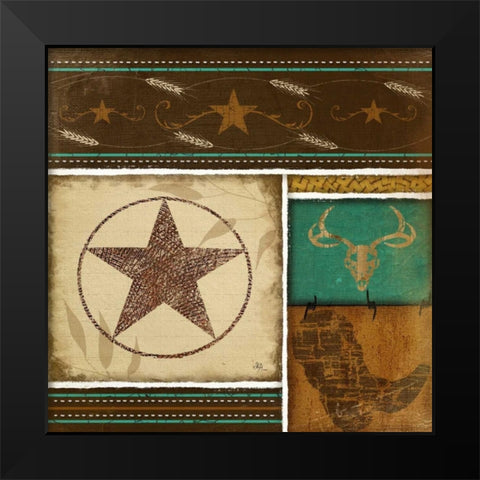 Western Star Black Modern Wood Framed Art Print by Pugh, Jennifer