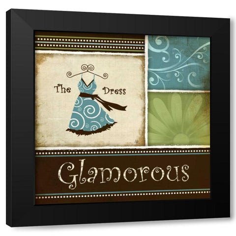 Glamorous Black Modern Wood Framed Art Print with Double Matting by Pugh, Jennifer