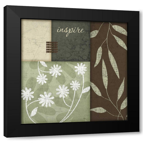 Inspire Black Modern Wood Framed Art Print by Pugh, Jennifer