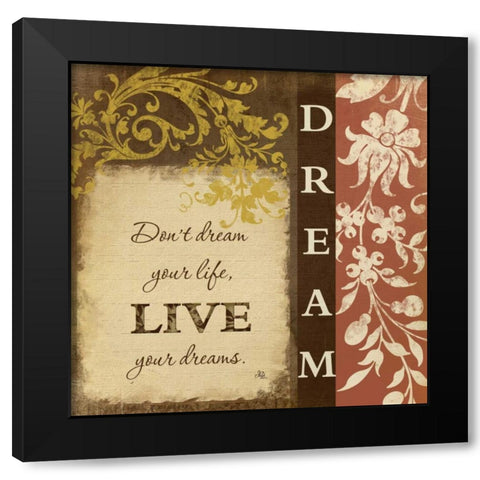 Dream Black Modern Wood Framed Art Print with Double Matting by Pugh, Jennifer