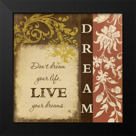 Dream Black Modern Wood Framed Art Print by Pugh, Jennifer