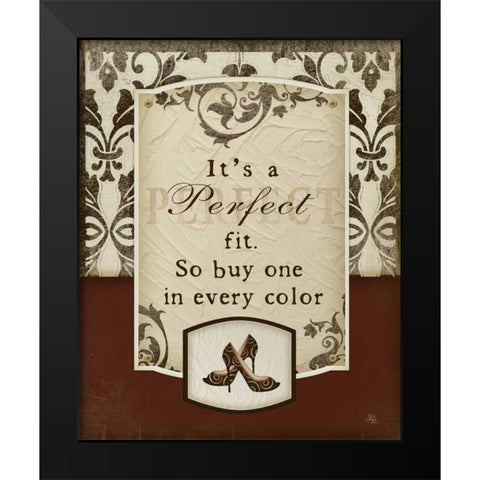 Perfect Fit Black Modern Wood Framed Art Print by Pugh, Jennifer