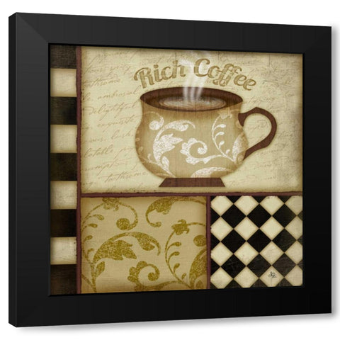 Rich Coffee Black Modern Wood Framed Art Print by Pugh, Jennifer