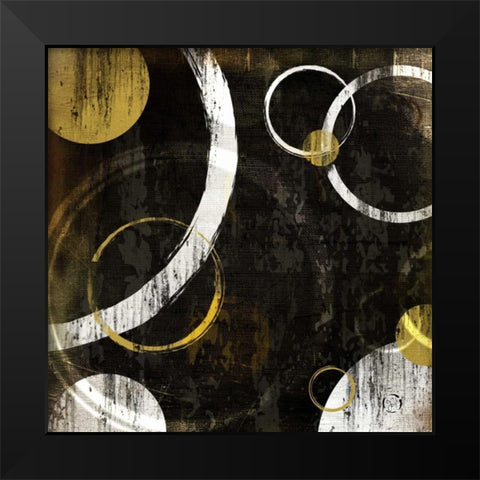 Circles I Black Modern Wood Framed Art Print by Pugh, Jennifer