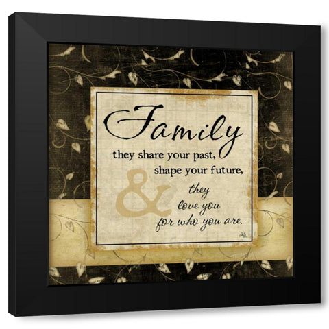 Family Black Modern Wood Framed Art Print with Double Matting by Pugh, Jennifer